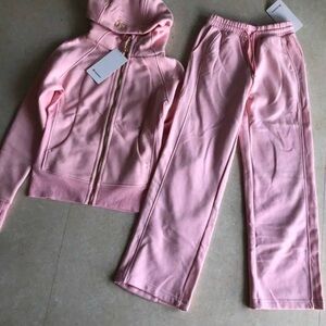 Lululemon Athletica Pink Hoodie with Gold Logo